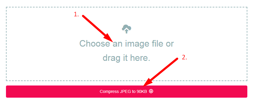 Compress JPEG to 90kb Step 2