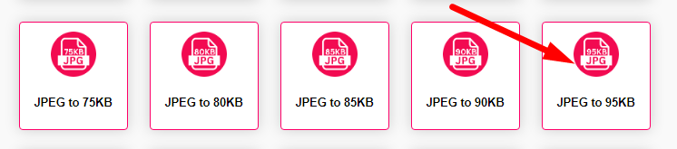 Compress JPEG to 95kb Step 1