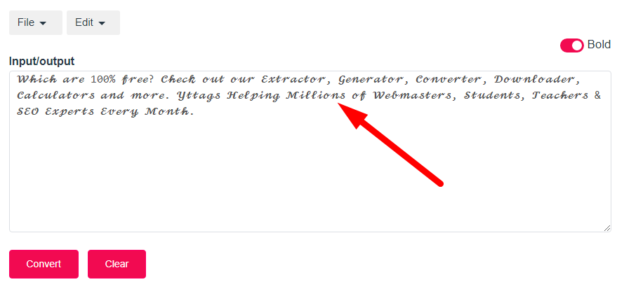 Cursive Text Generator Step 3