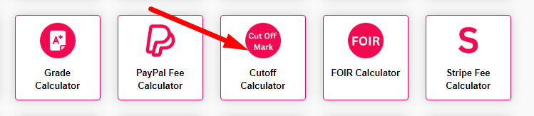 Cutoff Calculator Step 1