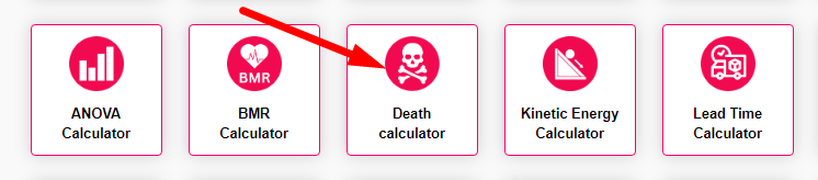 Death calculator Step 1