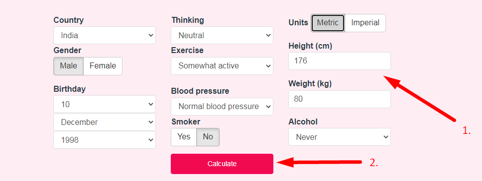 Death calculator Step 2