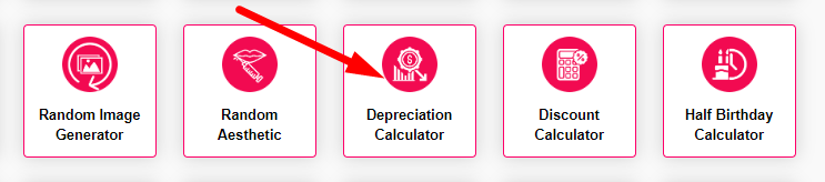 Depreciation Calculator Step 1