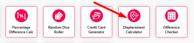 Displacement Calculator Step 1