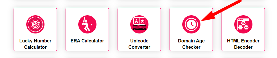 Domain Age Checker Step 1