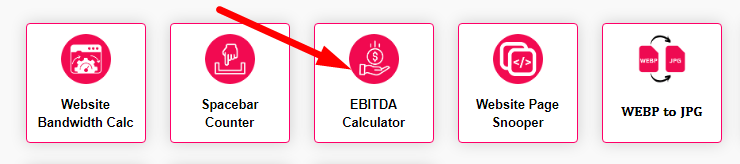 EBITDA Calculator Step 1