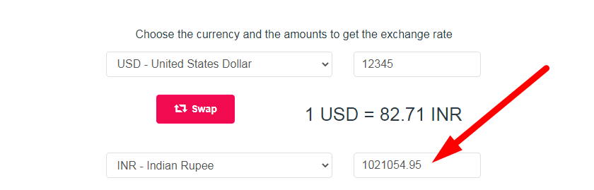 Exchange Rate Calculator Step 3