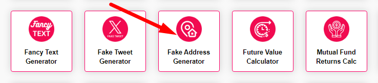 Fake Address Generator Step 1