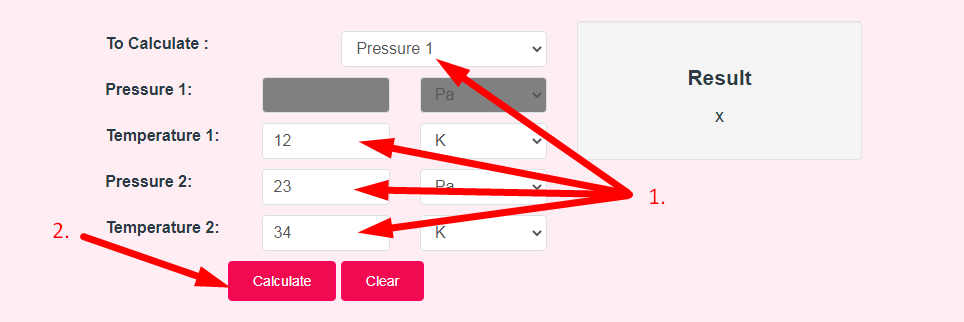 Gay-Lussac's Law Calculator Step 2