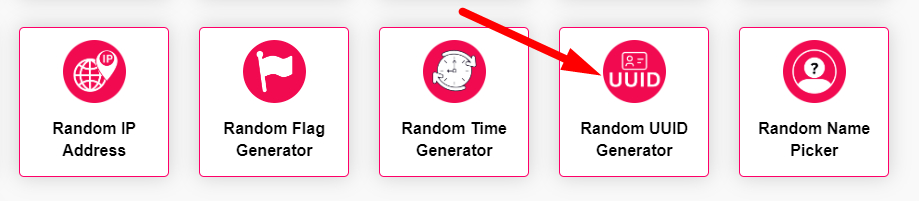Random UUID Generator Step 1