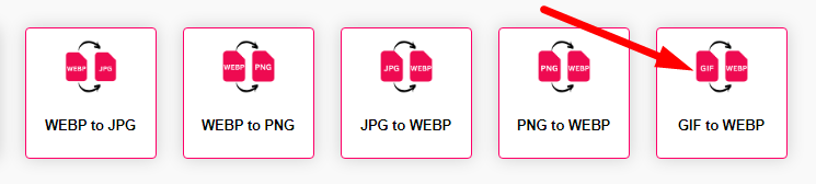 GIF to WEBP Converter Step 1
