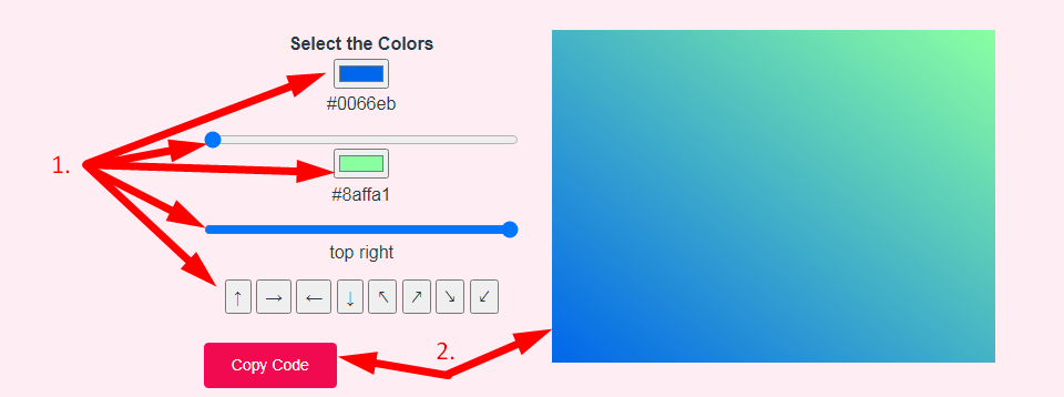 Gradient Background Generator Step 2