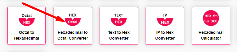 Hexadecimal to Octal Converter Step 1