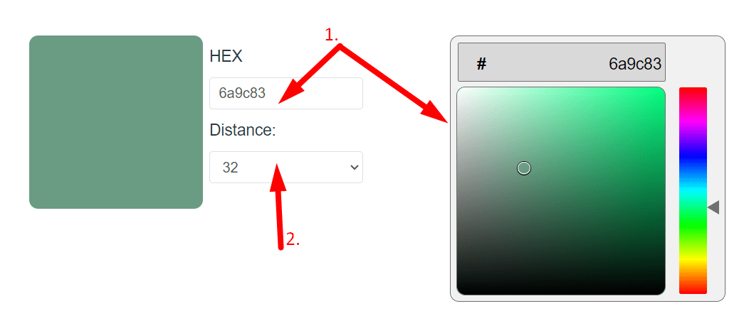 HEX to Pantone Converter Step 2