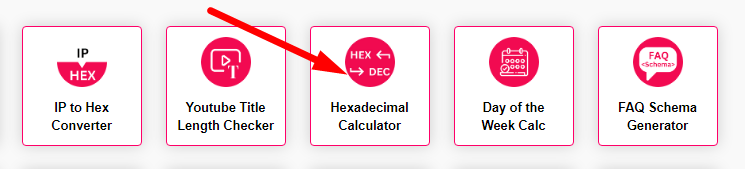 Hexadecimal Calculator Step 1