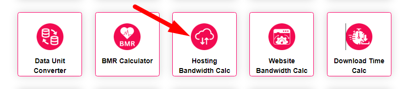 Hosting Bandwidth Calculator  Step 1