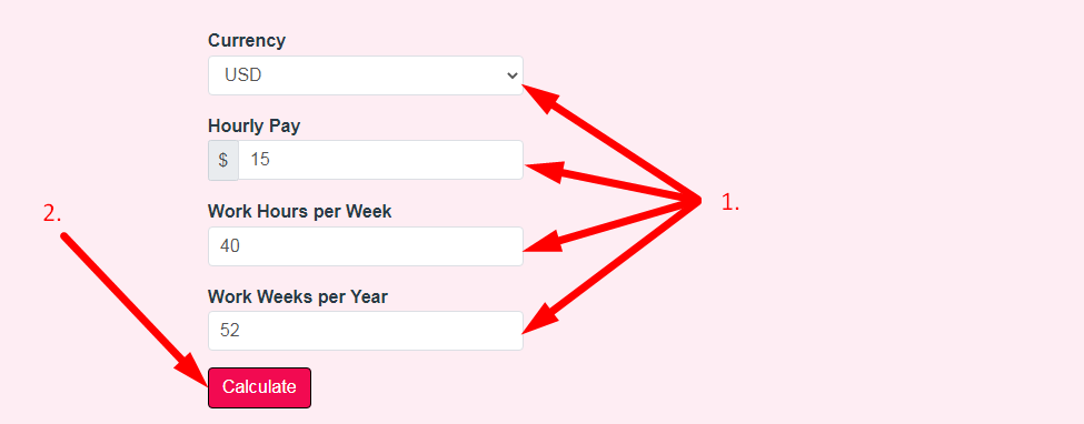 Hourly To Salary Calculator Step 2