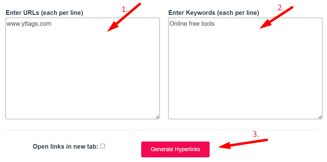 HTML Hyperlink Generator Step 2