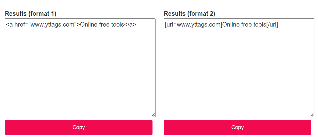 HTML Hyperlink Generator Step 3