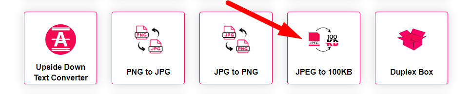 Compress JPEG to 100KB Online Step 1