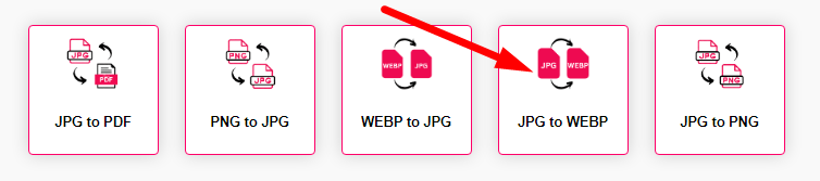 JPG to WEBP Converter Step 1