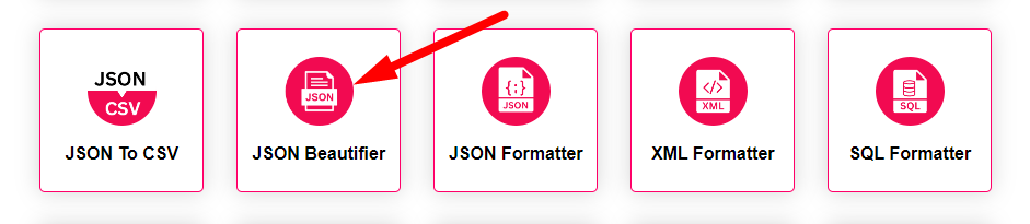 JSON Beautifier Step 1