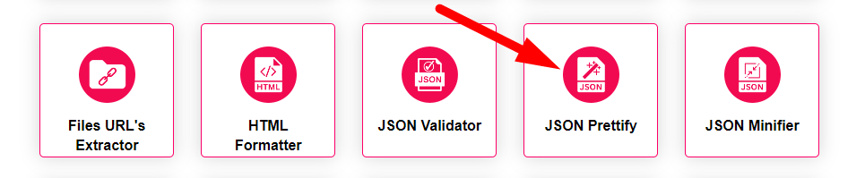 JSON Prettify Step 1