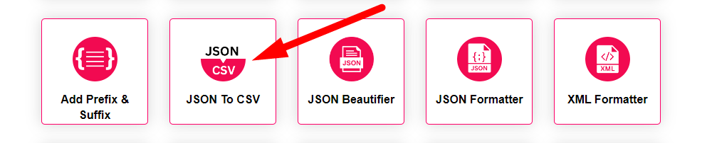 JSON To CSV Converter Step 1