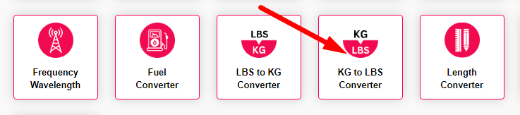 KG to LBS Converter Step 1
