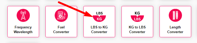 LBS to KG Converter Step 1