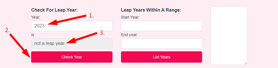 Leap Year Calculator Step 2