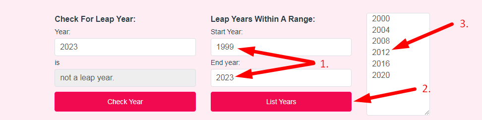 Leap Year Calculator Step 3