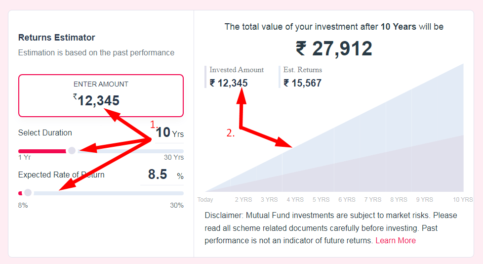 Lumpsum Calculator Step 2