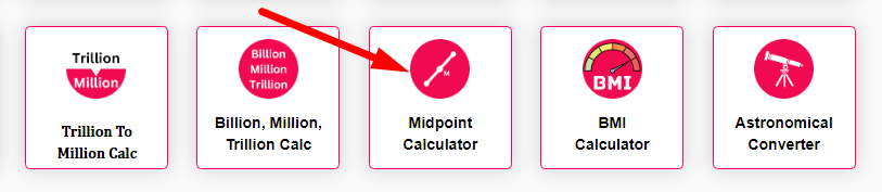 Midpoint Calculator Step 1