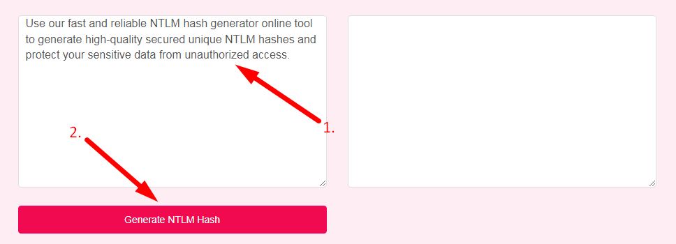NTLM Hash Generator Step 2