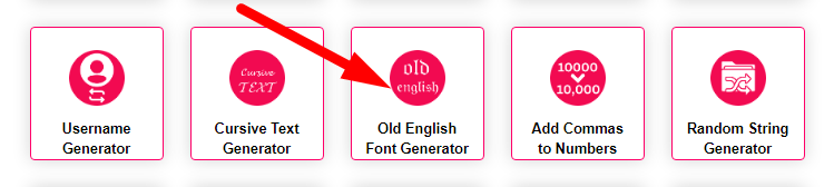 Old English Font Generator Step 1