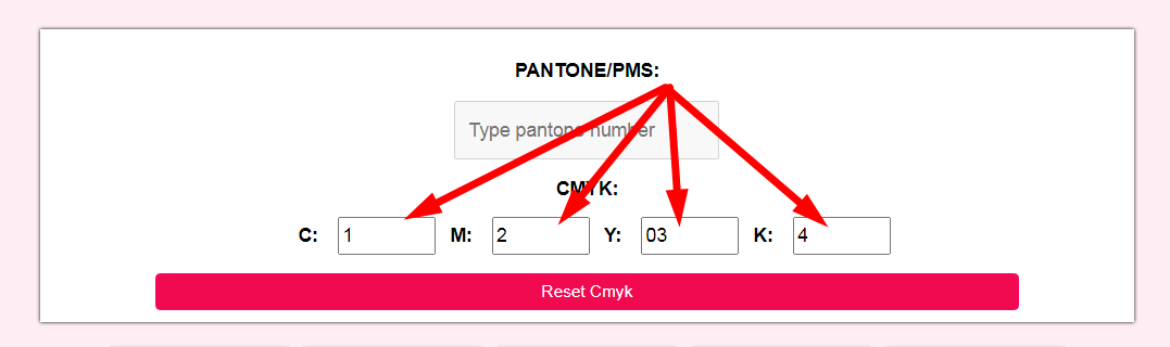 Pantone to Cmyk Converter Step 2