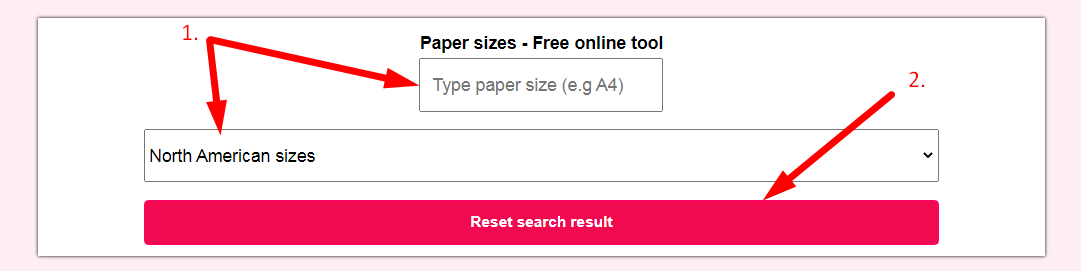 Paper size converter Step 2