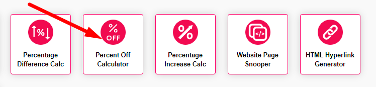 Percent Off Calculator Step 1