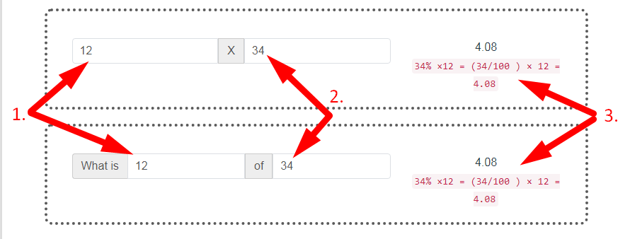 Percentage Calculator Step 2