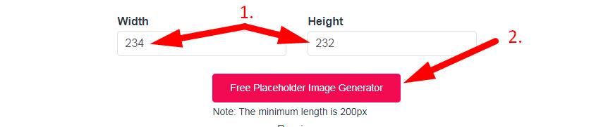 Placeholder Image Generator Step 2