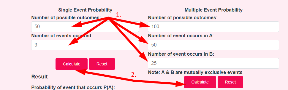 Probability Calculator Step 2