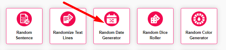Random Date Generator Step 1