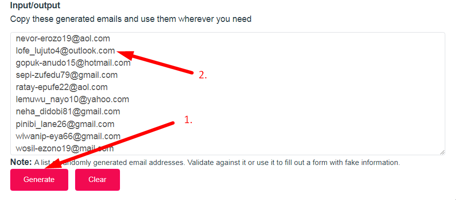 Random Email Generator Step 3