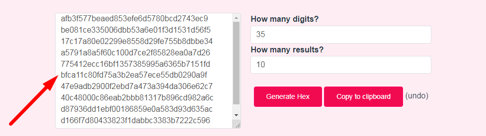 Random Hex Generator Step 3