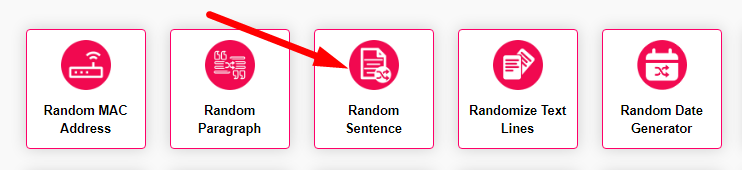 Random Sentence Generator Step 1