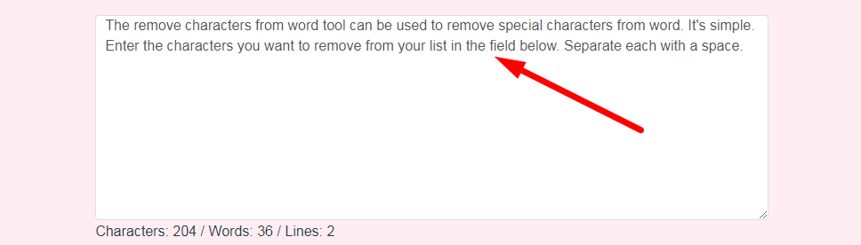 Remove Characters From Text Step 3