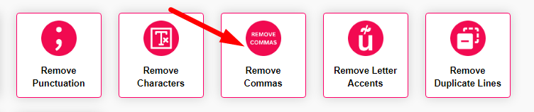 Remove Commas From the Text Step 1