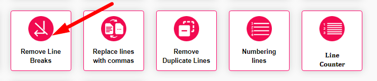 Remove Line Breaks Step 1