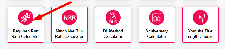 Required Run Rate Calculator Step 1